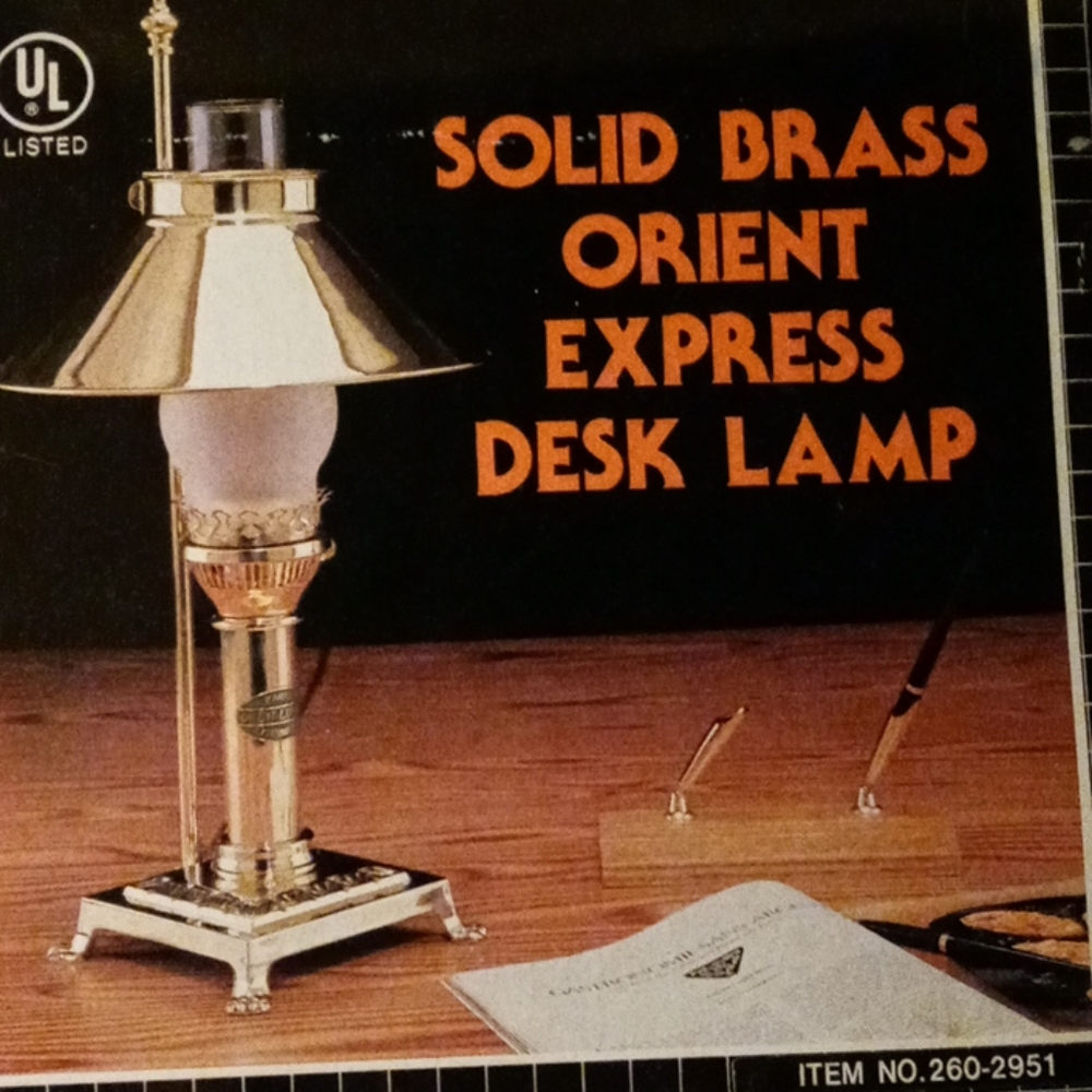 Solid Brass Oreint Express Desk Lamps 2 lamps
